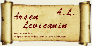 Arsen Levičanin vizit kartica